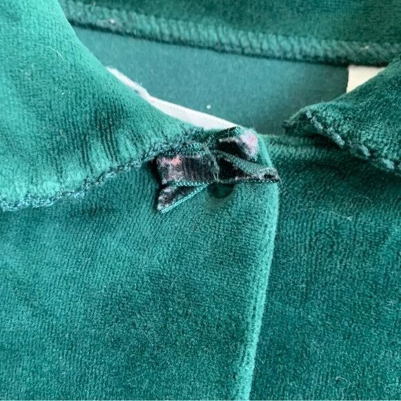 Vintage Victoria Secret Country Green Velvet Top & Pants Pajamas Set Size M - Picture 10 of 11